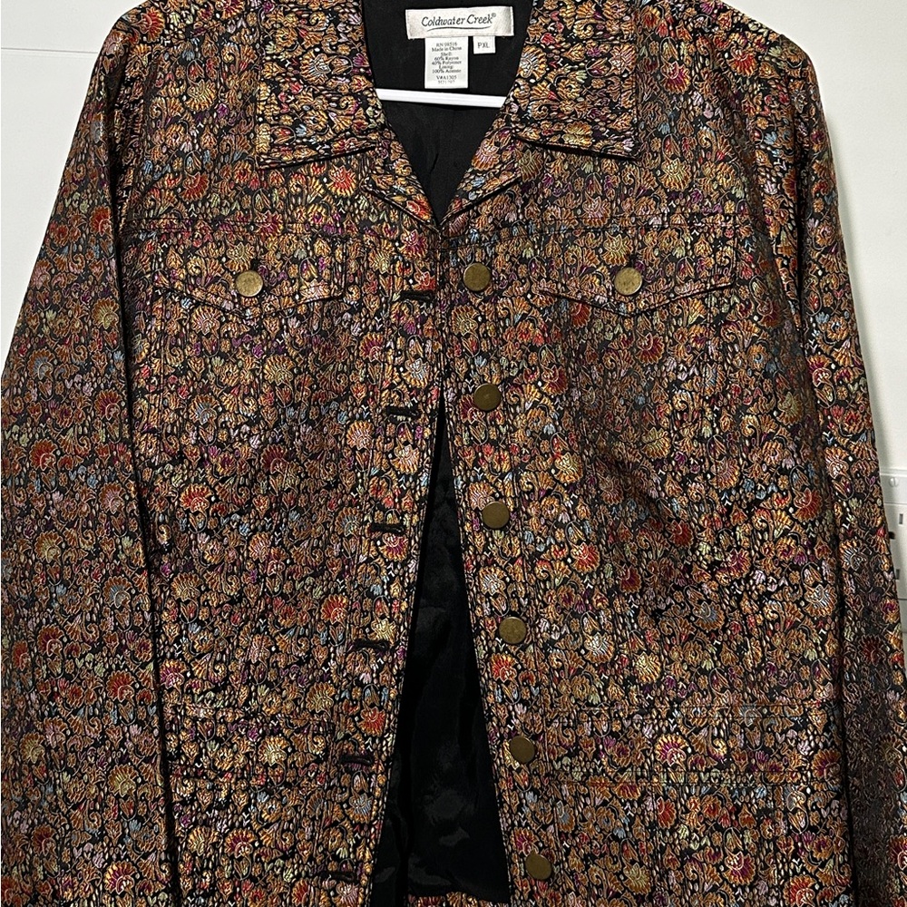 Coldwater Creek Multicolor Patterned Jacket